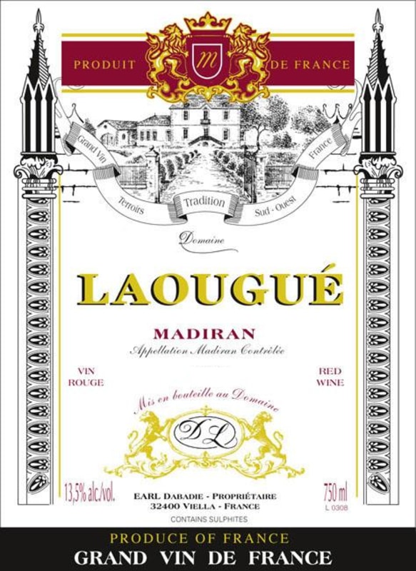 Domaine Laougue Madiran Tradition 2007 Front Label