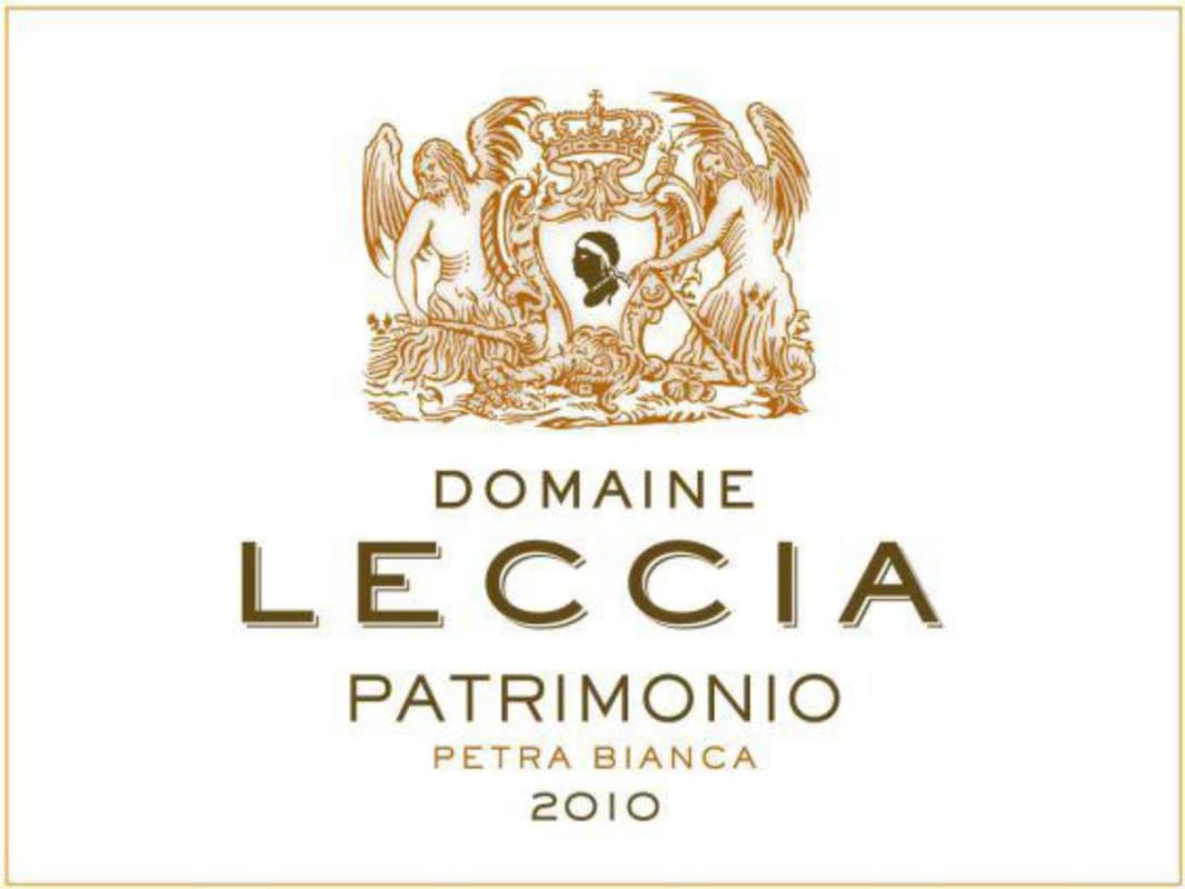 Domaine Leccia Patrimonio Petra Bianca 2010 Front Label