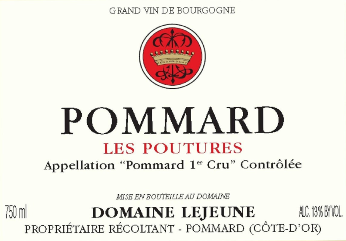 Domaine Lejeune Pommard Les Poutures Premier Cru 2013 Front Label