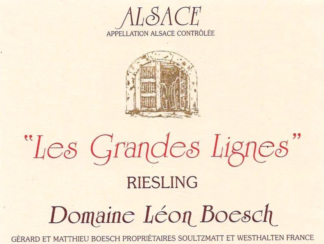 Domaine Léon Boesch Les Grandes Lignes Riesling 2014 Front Label