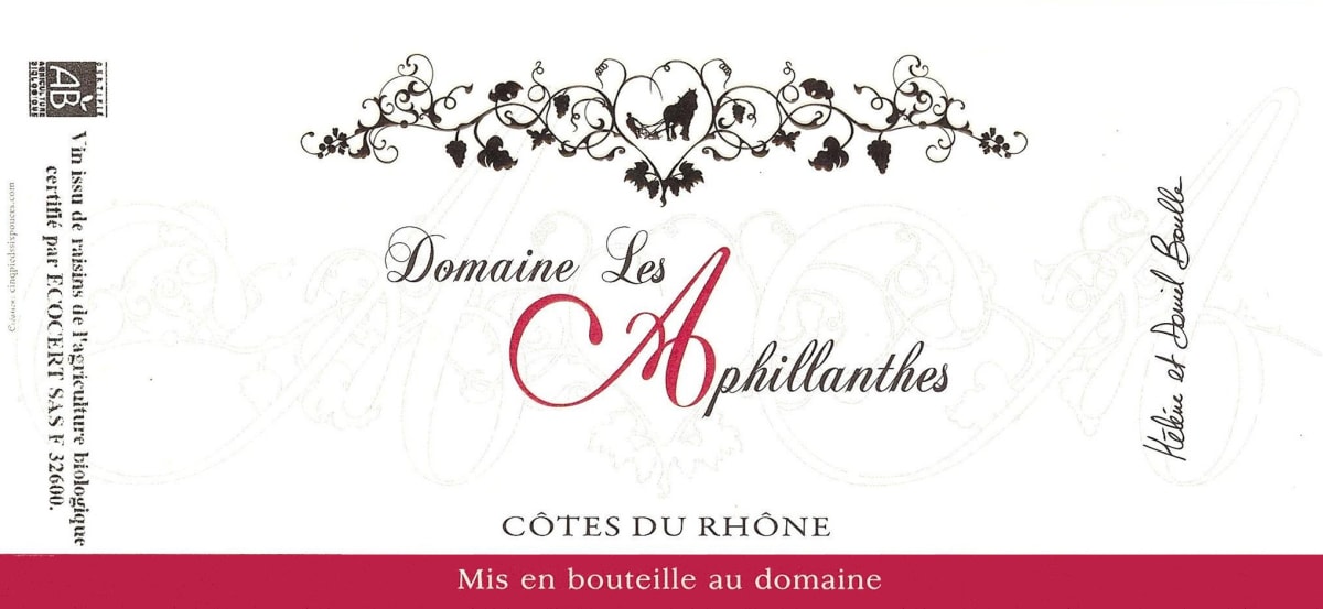 Domaine Les Aphillanthes Cotes du Rhone 2009 Front Label