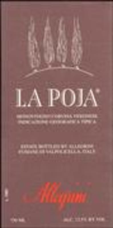 Allegrini La Poja 1996 Front Label