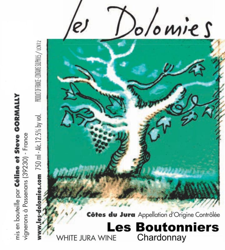 Domaine Les Dolomies Cotes du Jura Les Boutonniers 2013 Front Label