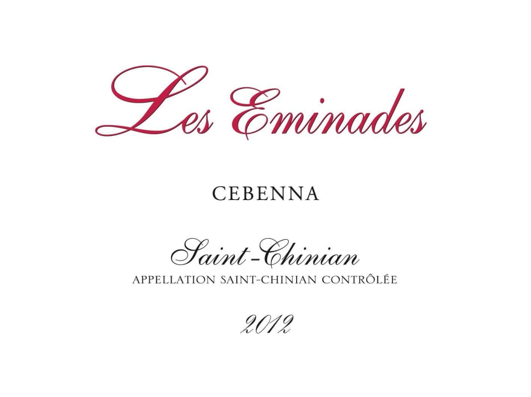 Domaine Les Eminades Saint-Chinian Cebenna 2012 Front Label