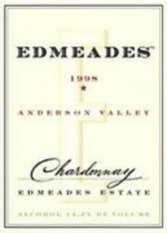 Edmeades Anderson Valley Chardonnay 1998 Front Label