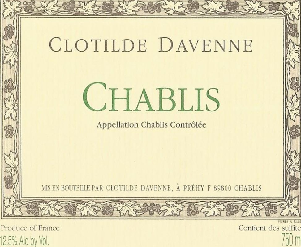 Domaine les Temps Perdus Chablis 2013 Front Label
