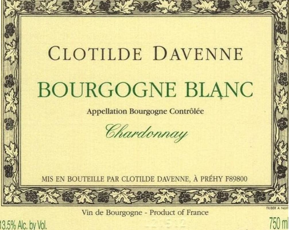 Domaine les Temps Perdus Bourgogne Blanc 2015 Front Label