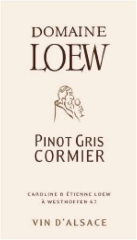 Domaine Loew Cormier Pinot Gris 2015 Front Label