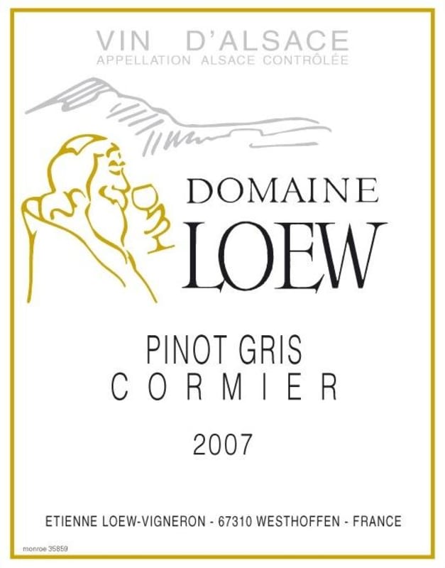 Domaine Loew Cormier Pinot Gris 2007 Front Label