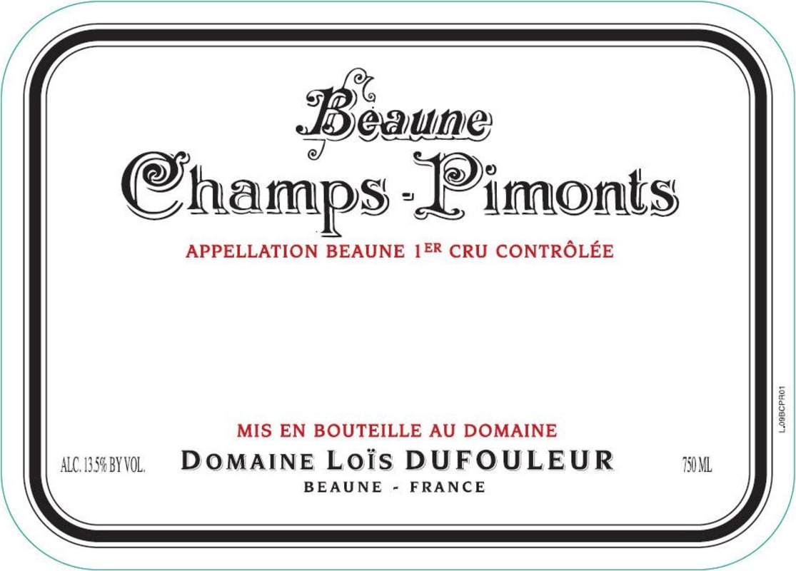 Domaine Lois Dufouleur Beaune Champs Pimon 2012 Front Label