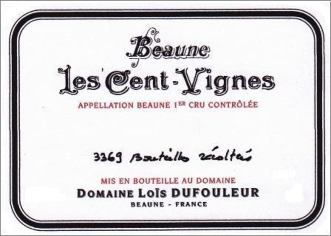 Domaine Lois Dufouleur Beaune Les Cents Vignes Premier Cru 2010 Front Label