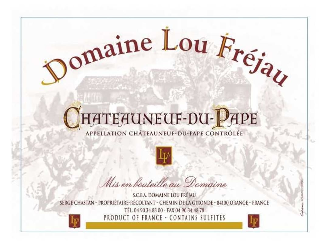 Domaine Lou Frejau Chateauneuf-du-Pape Blanc 2010 Front Label