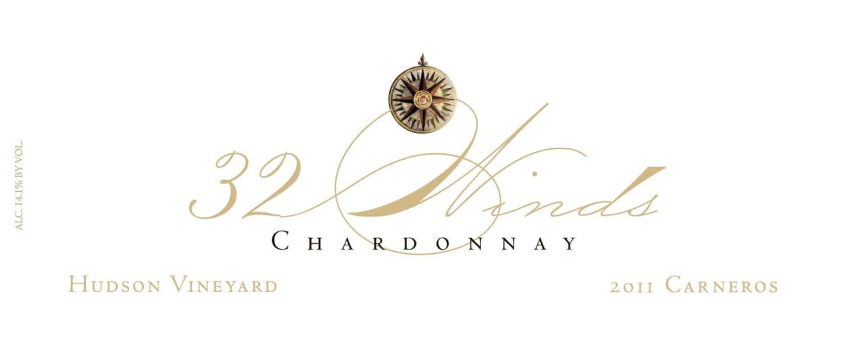 32 Winds Hudson Ranch Chardonnay 2011 Front Label