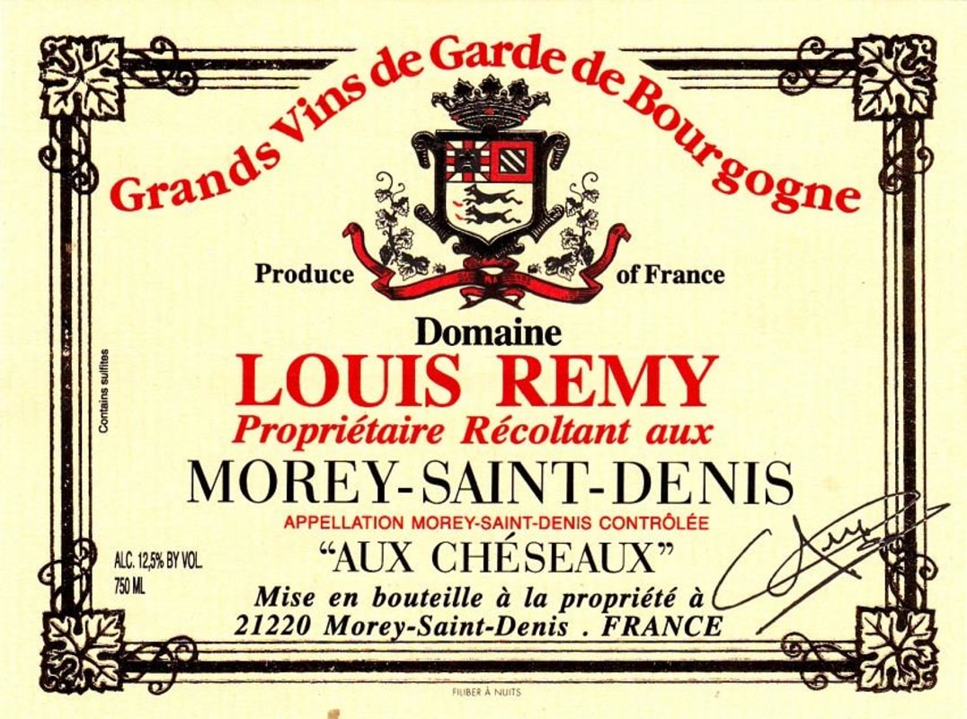 Domaine Louis Remy Morey-Saint-Denis Aux Cheseaux 2008 Front Label