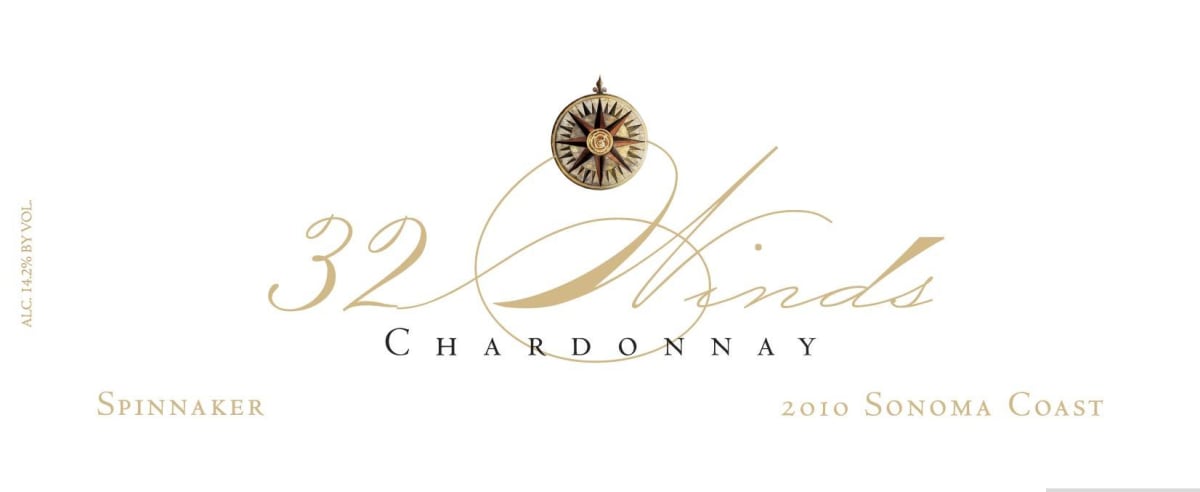 32 Winds Spinnaker Chardonnay 2010 Front Label