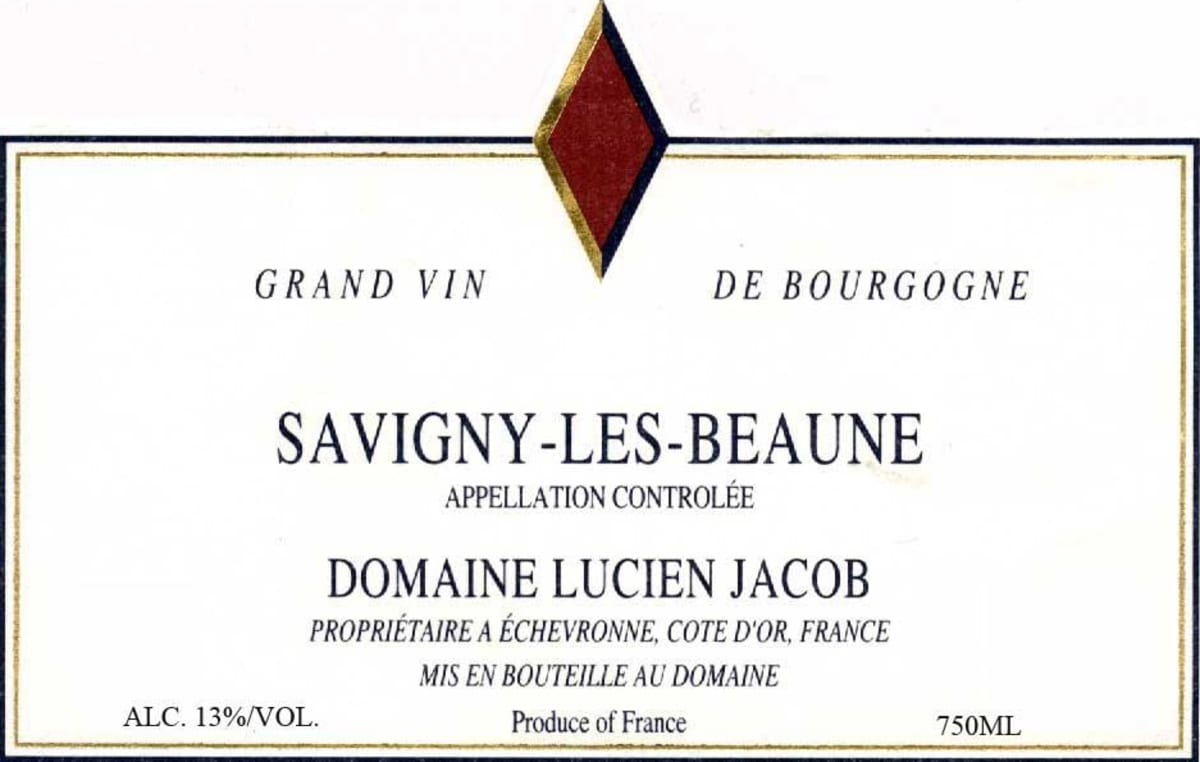 Domaine Lucien Jacob Savigny-les-Beaune 2012 Front Label