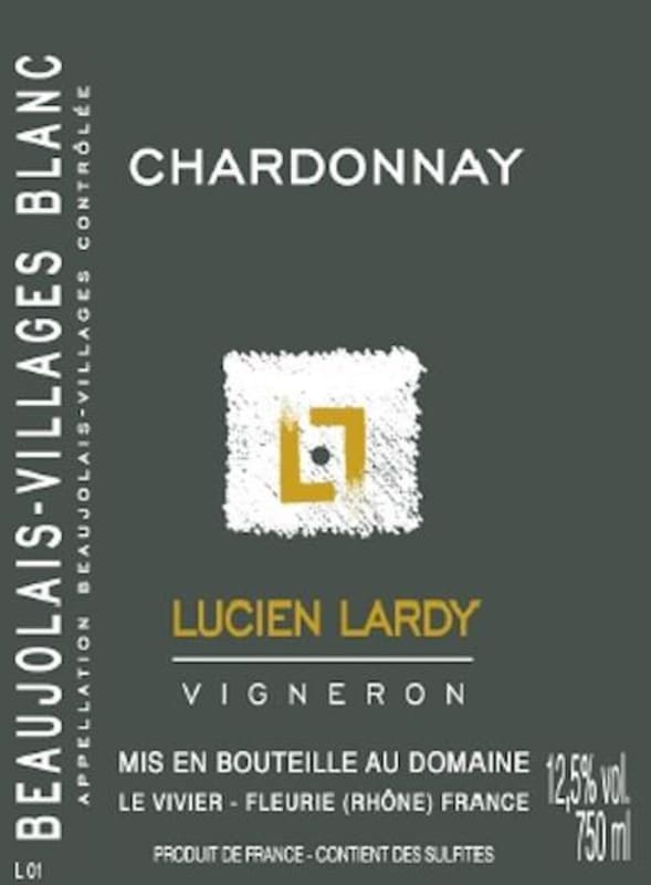 Domaine Lucien Lardy Beaujolais Villages Blanc 2014 Front Label