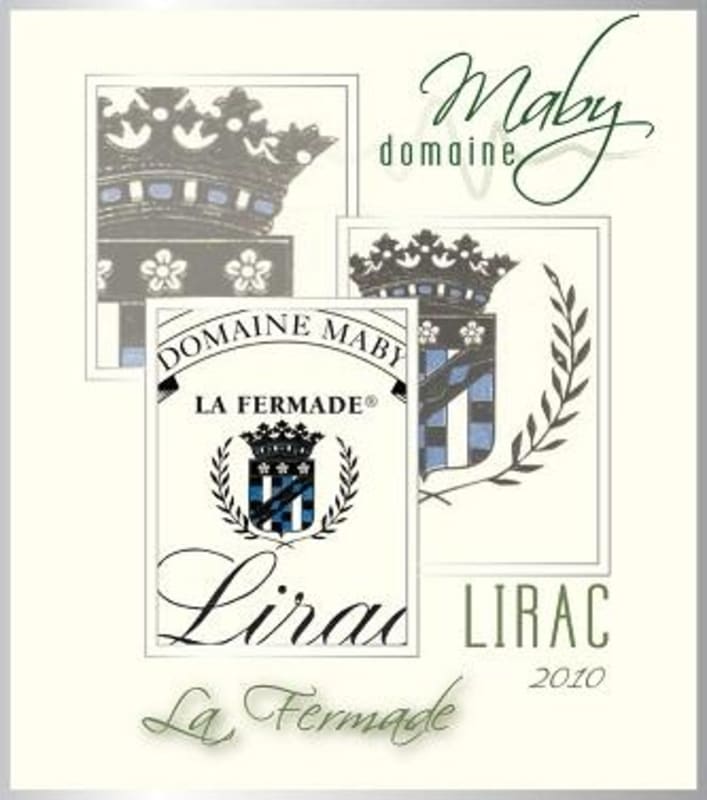 Domaine Maby Lirac La Fermade 2010 Front Label