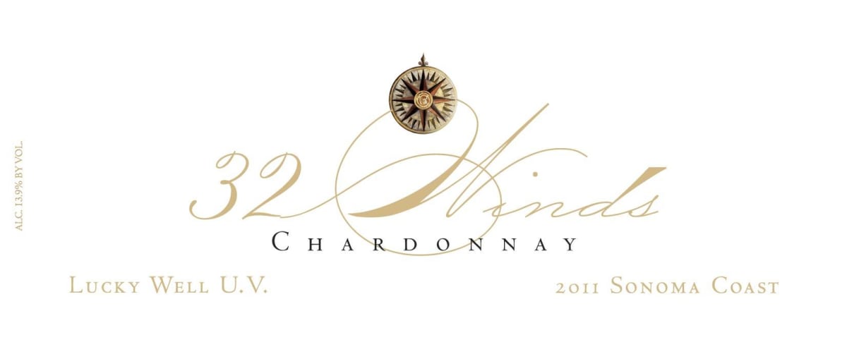 32 Winds Lucky Well UV Vineyard Chardonnay 2011 Front Label
