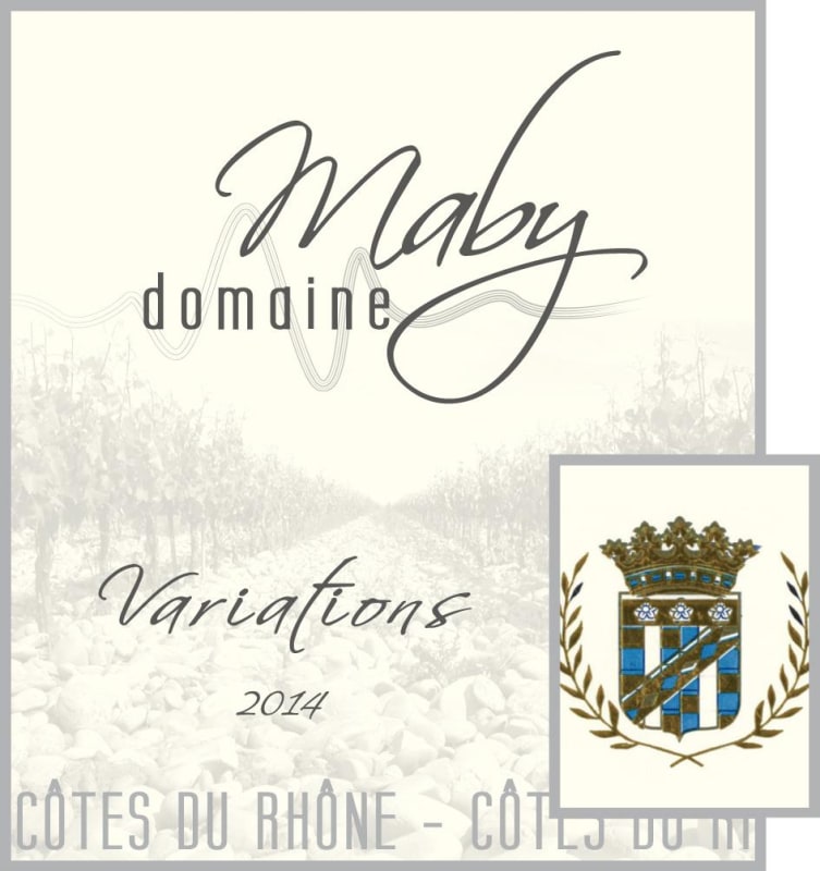 Domaine Maby Cotes du Rhone Variations 2014 Front Label