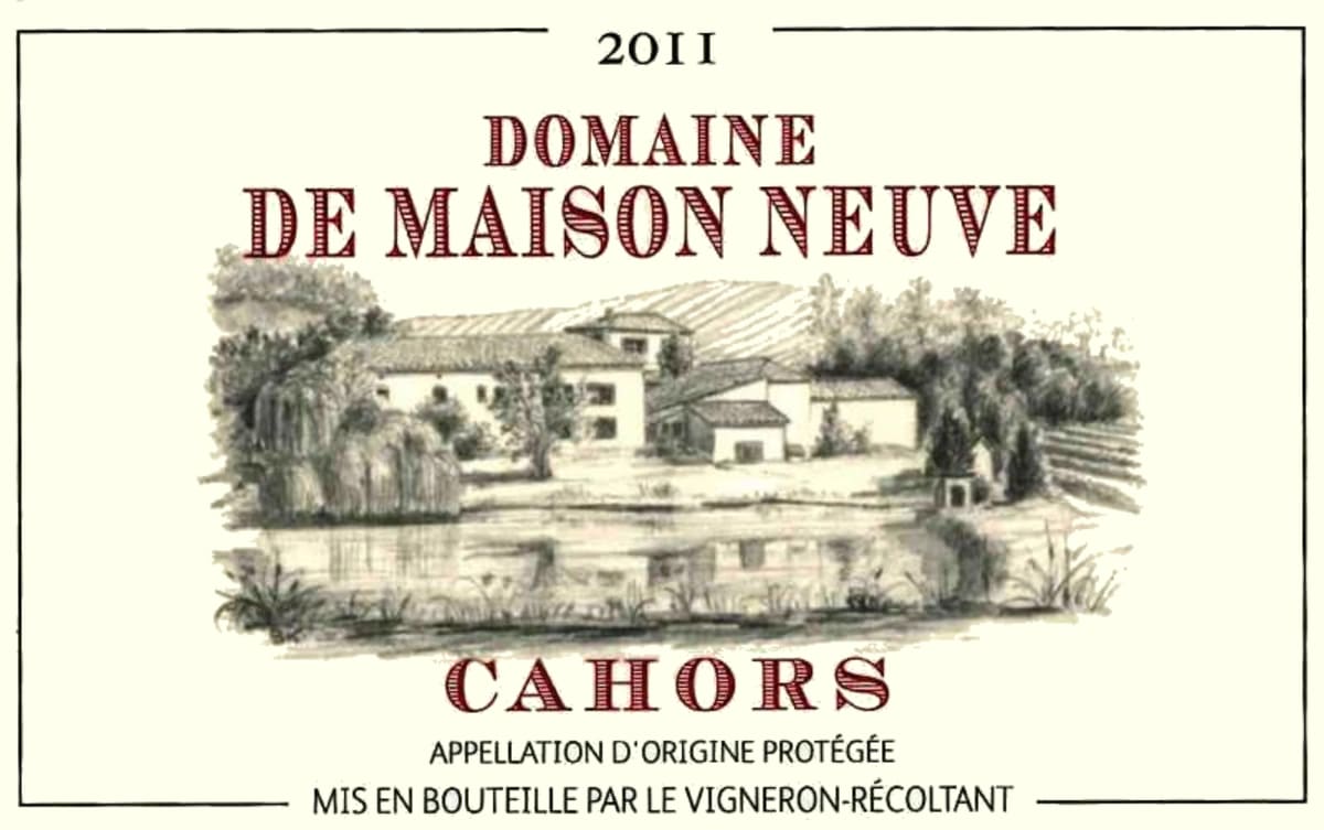 Domaine Maison Neuve Cahors 2011 Front Label