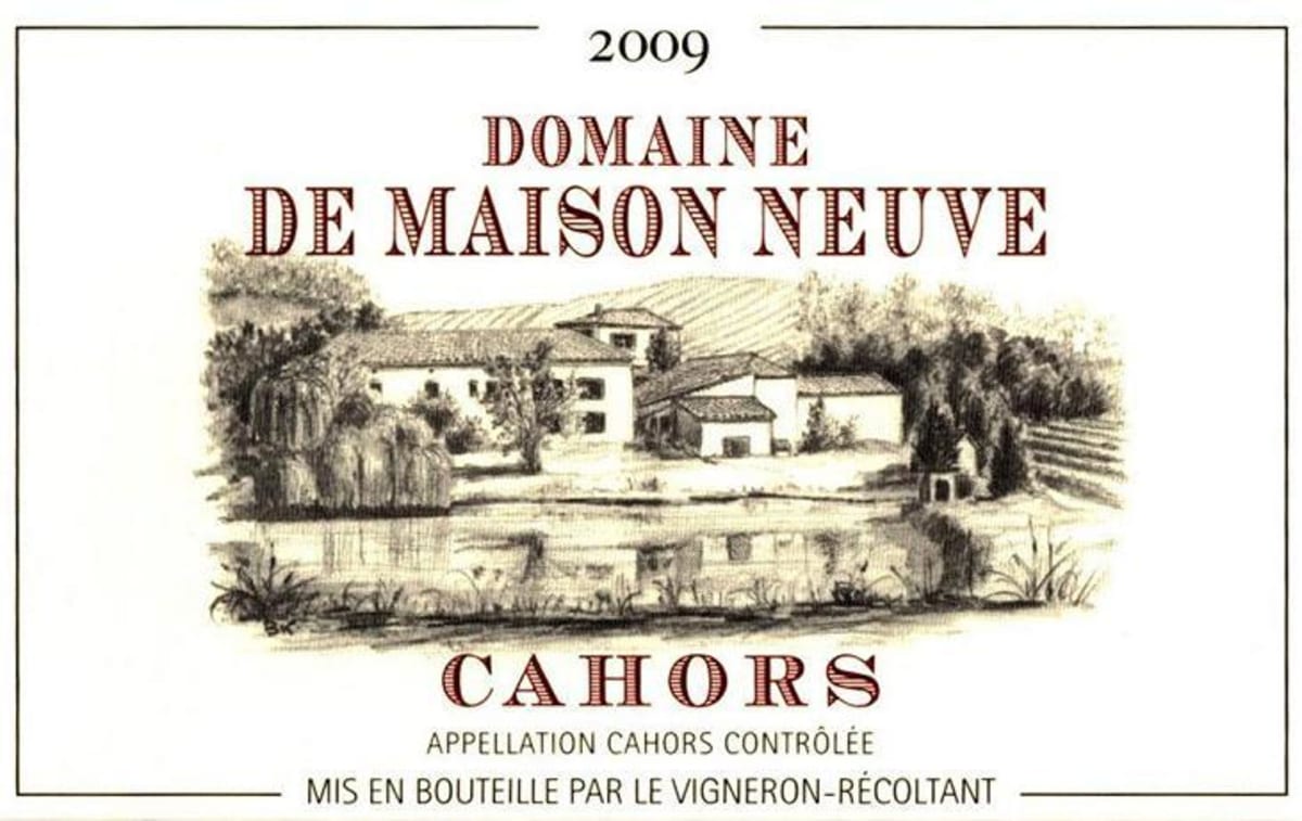 Domaine Maison Neuve Cahors 2009 Front Label