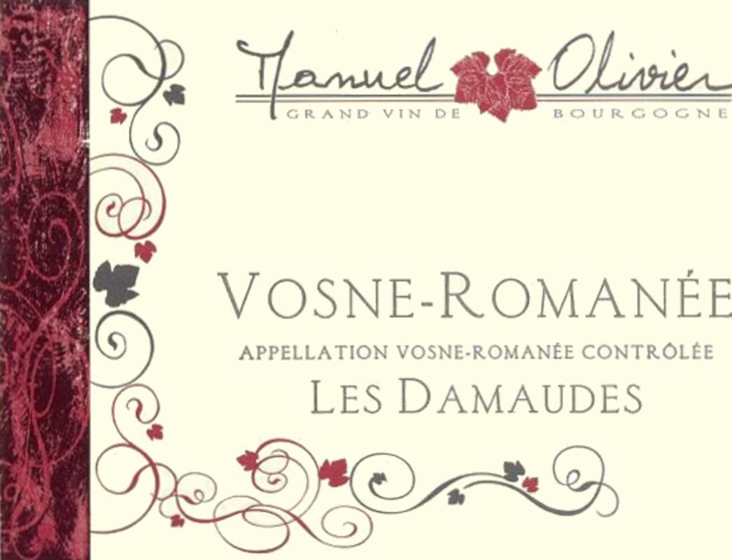 Domaine Manuel Olivier Vosne-Romanee Les Damaudes 2013 Front Label