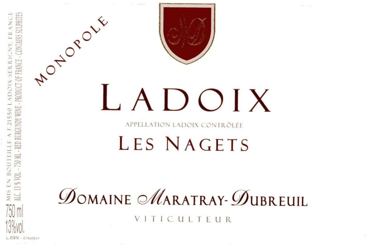 Domaine Maratray-Dubreuil Ladoix Les Nagets Rouge 2014 Front Label