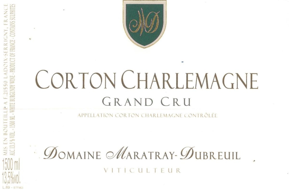 Domaine Maratray-Dubreuil Corton Charlemagne Grand Cru 2013 Front Label