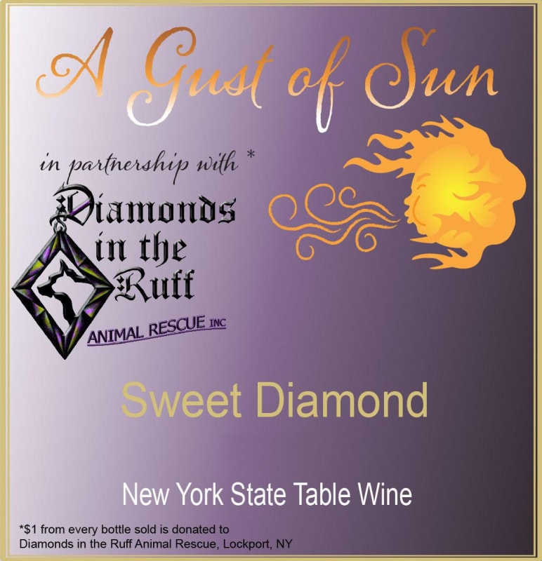 A Gust of Sun Winery & Vineyard Sweet Diamond 2014 Front Label