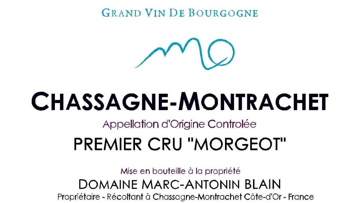 Domaine Blain Chassagne-Montrachet Morgeot Premier Cru 2011 Front Label