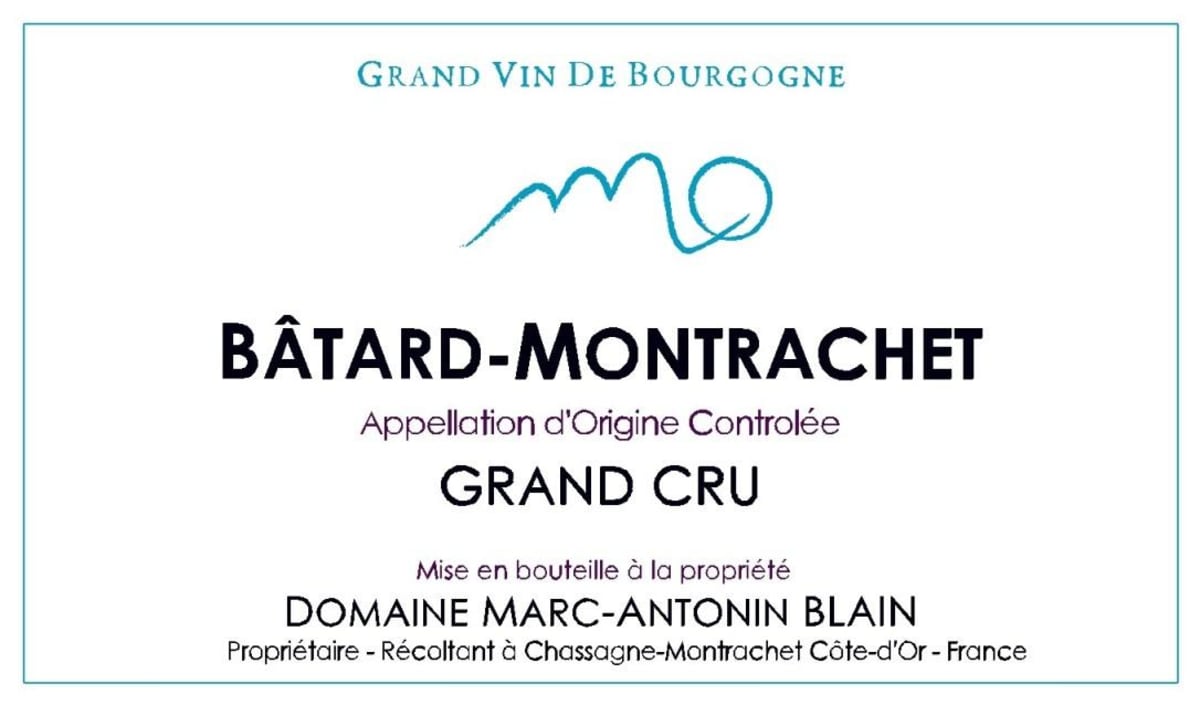 Domaine Blain Batard-Montrachet Grand Cru 2012 Front Label