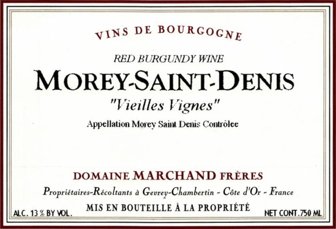 Domaine Marchand Freres Morey-Saint-Denis Vieilles Vignes 2006 Front Label