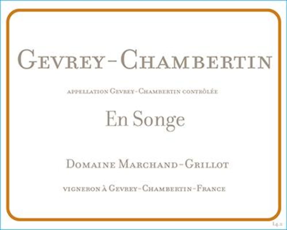 Domaine Marchand-Grillot Gevrey-Chambertin En Songe 2012 Front Label