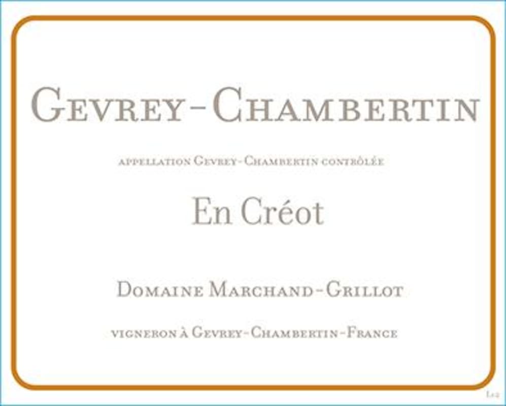 Domaine Marchand-Grillot Gevrey-Chambertin En Creot 2012 Front Label