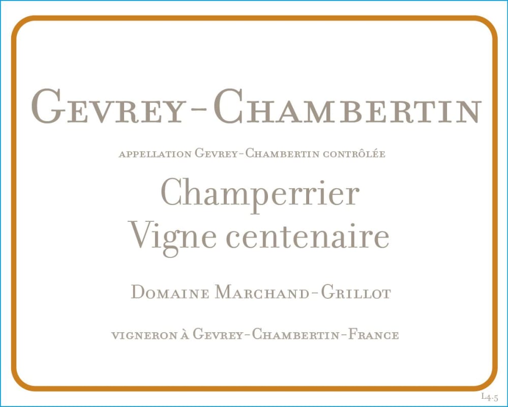 Domaine Marchand-Grillot Gevrey-Chambertin Champerrier Vigne Centenaire 2014 Front Label
