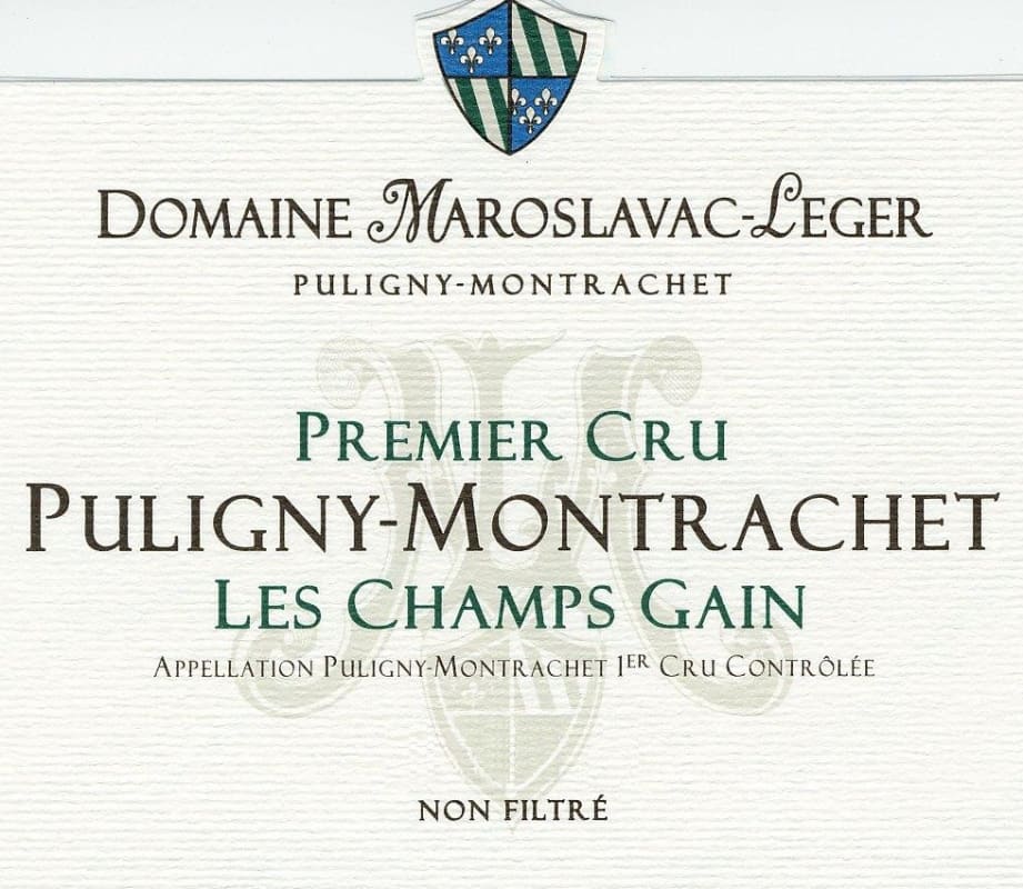 Domaine Maroslavac-Leger Puligny-Montrachet Les Champ Gain Premier Cru 2006 Front Label
