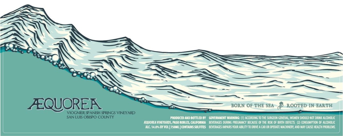 Aaron Wines Aequorea Spanish Springs Vineyard Viognier 2014 Front Label