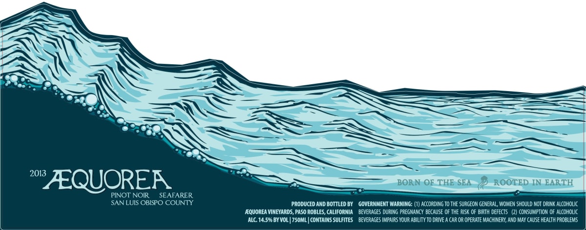 Aaron Wines Aequorea Seafarer Pinot Noir 2013 Front Label