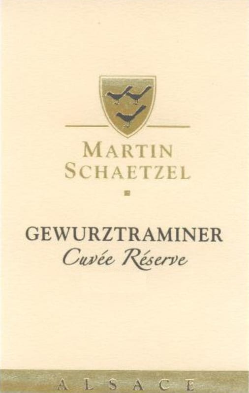 Domaine Martin Schaetzel Cuvee Reserve Gewurztraminer 2012 Front Label