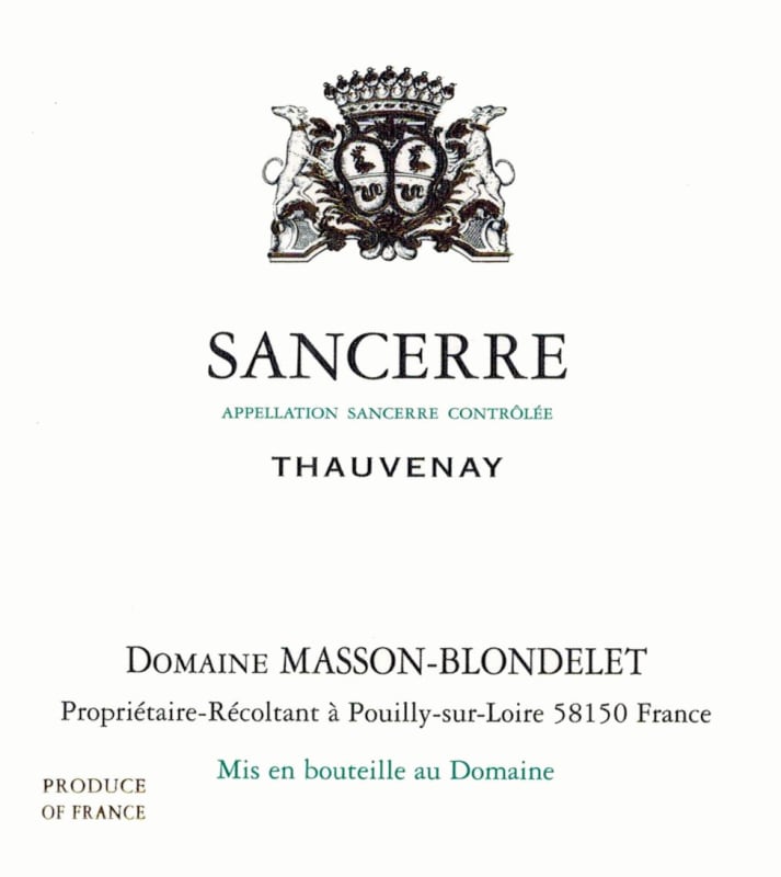 Domaine Masson-Blondelet Sancerre Thauvenay Rouge 2013 Front Label