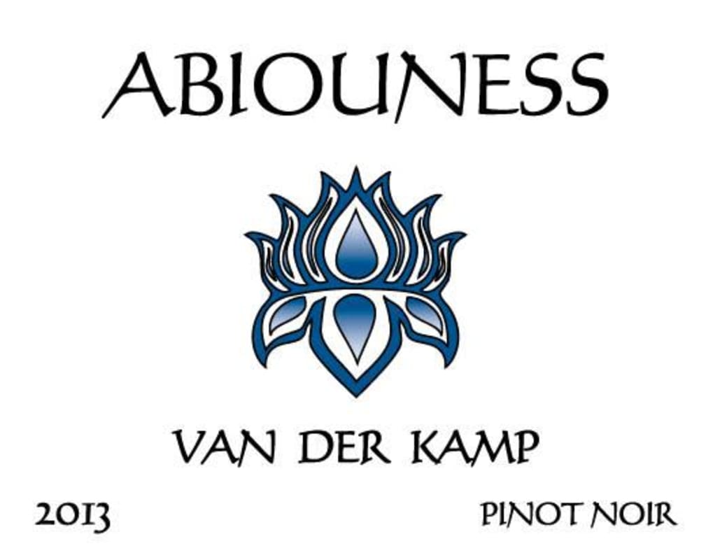 Abiouness Wines Van Der Kamp Pinot Noir 2013 Front Label