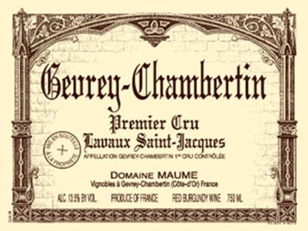 Domaine Maume Gevrey-Chambertin Lavaut Saint-Jacques Premier Cru 2011 Front Label