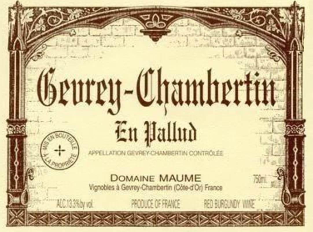 Domaine Maume Gevrey-Chambertin En Pallud 2012 Front Label