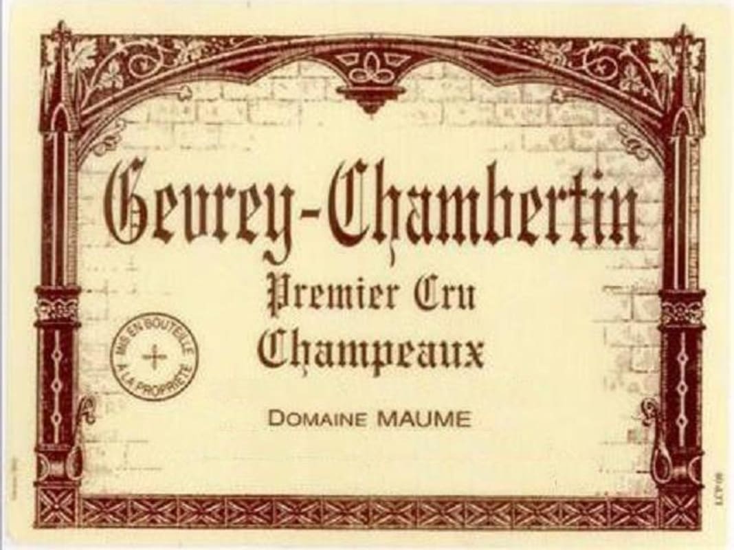 Domaine Maume Gevrey-Chambertin Champeaux Premier Cru 2002 Front Label