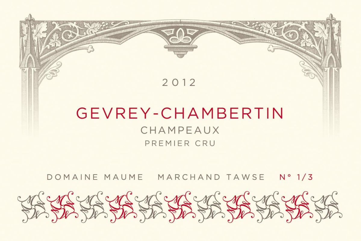 Domaine Maume Gevrey-Chambertin Champeaux Premier Cru 2012 Front Label