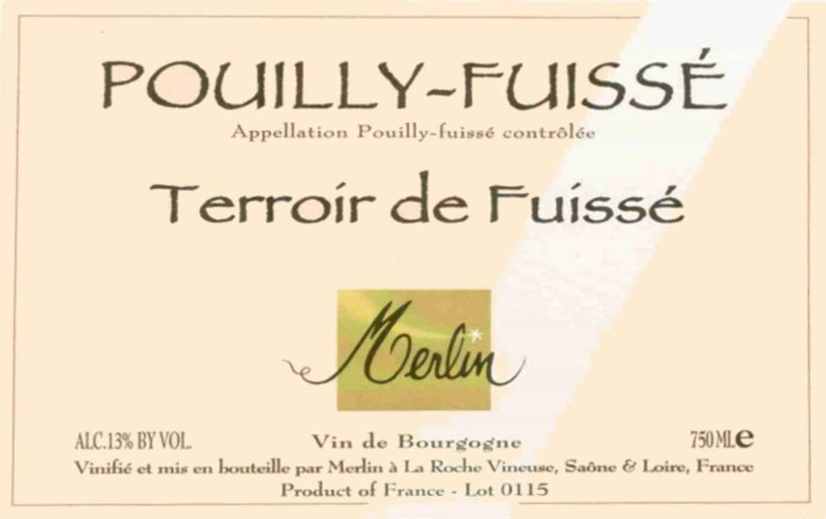 Domaine Olivier Merlin Pouilly-Fuisse Terroir de Fuisse 2002 Front Label