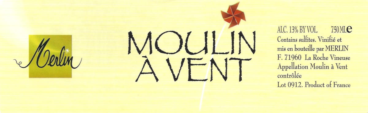 Domaine Olivier Merlin Moulin-a-Vent 2011 Front Label