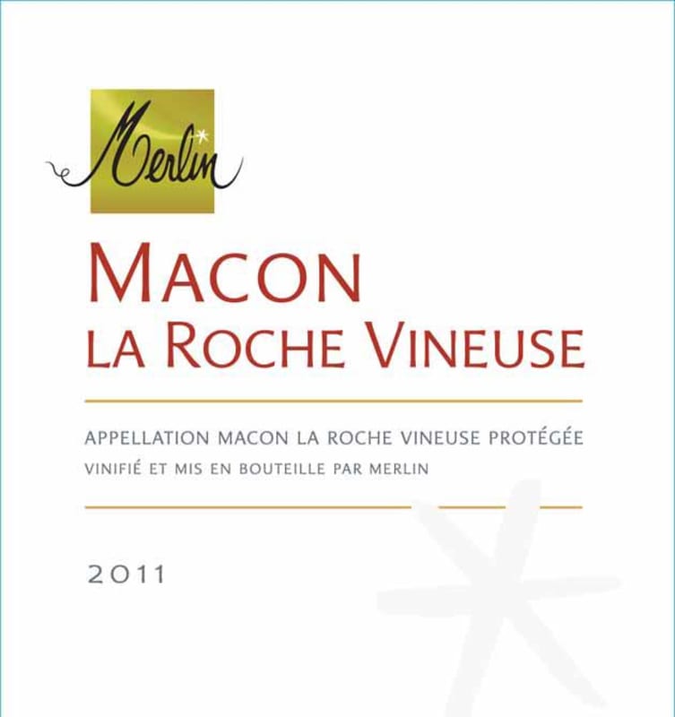 Domaine Olivier Merlin Macon La Roche Vineuse Rouge 2011 Front Label