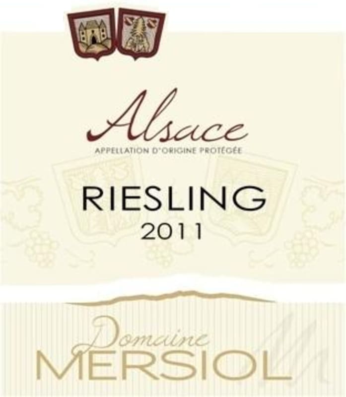 Domaine Mersiol Riesling 2011 Front Label